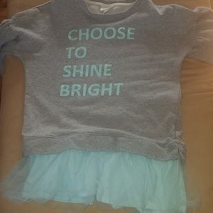 Girls sweatshirt with tulle attached